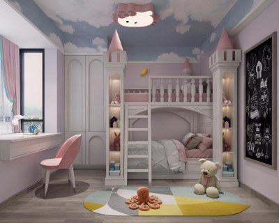 现代女孩房3D模型下载